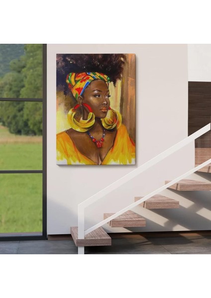 Afro Amerikalı Güzel Kadın Duvar TABLOSU-6371 fırsatları