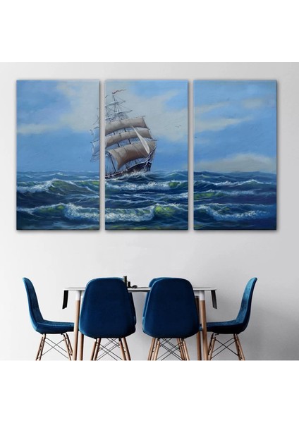 Dalgalı Okyanustaki Büyük Yelkenli Duvar TABLOSU-1215 modelleri