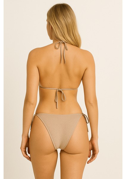 Vizon Üçgen Bikini Takımı Ayarlanabilir Bağlamalı Üst ve Alt