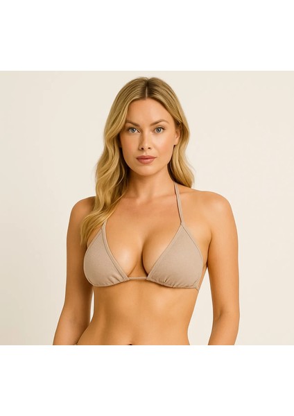 Vizon Üçgen Bikini Takımı Ayarlanabilir Bağlamalı Üst ve Alt