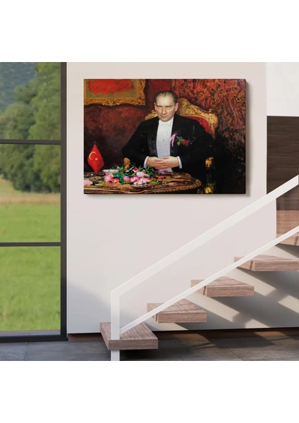 Keskin Bakışlı Atatürk TABLOSU-6553 indirimleri