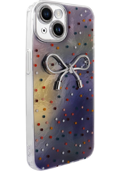 iPhone 15 Kılıf Kamera Korumalı Figürlü Hzrv Ponti Silikon Kapak - Lila