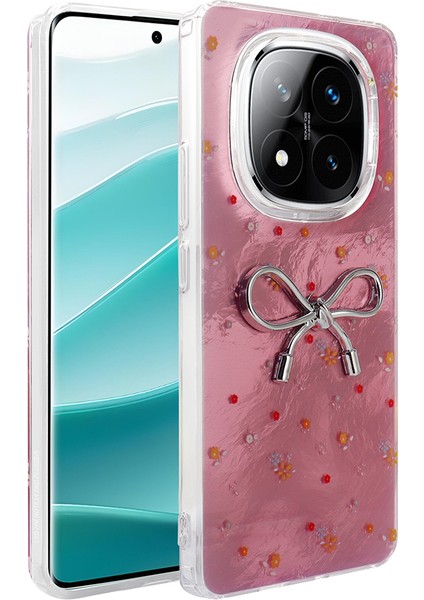 Redmi Note 14 Pro 5g Kılıf Kamera Korumalı Figürlü Hzrv Ponti Silikon Kapak - Açık Pembe