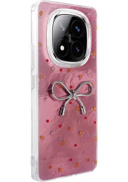 Redmi Note 14 Pro 5g Kılıf Kamera Korumalı Figürlü Hzrv Ponti Silikon Kapak - Açık Pembe