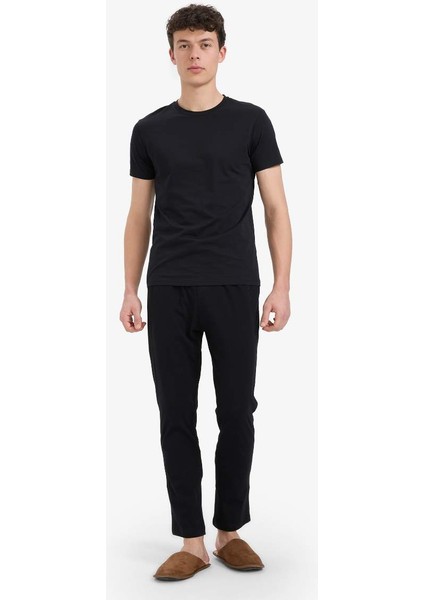 Yeni Sezon Regular Fit Basic Düz Cepli Pijama Altı