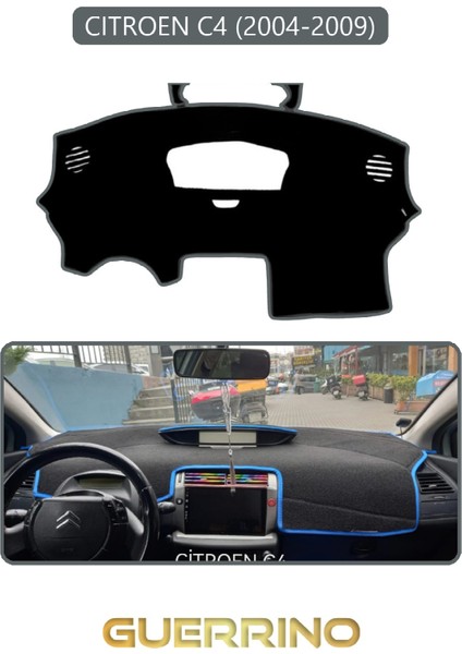 Cıtroen C4 2004-2009TORPİDO Koruma Halısı Gri Kenar