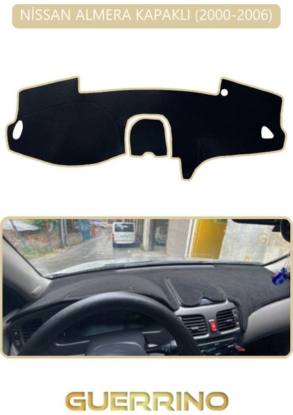Nissan Almera Kapaklı 2000-2006TORPİDO Koruma Halısı Bej Kenar
