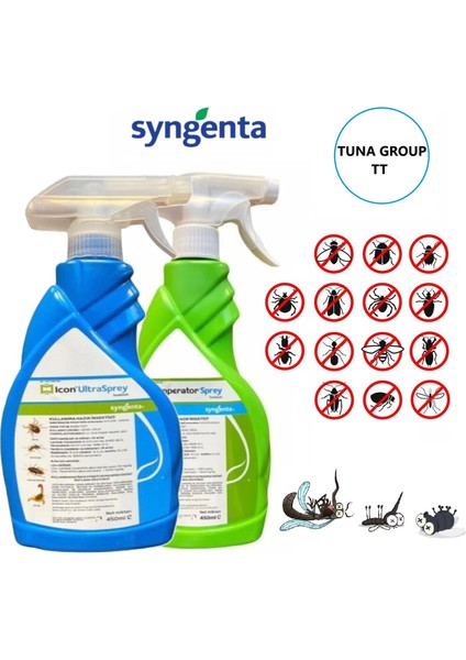 Icon® Ultra Sprey ve Imperator® Sprey 450 ml Kullanıma Hazır Formda Su Bazlı Haşere Ilacı
