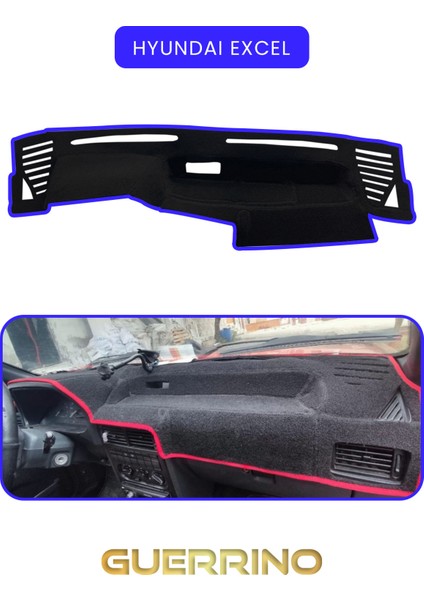 Hyundai Exceltorpido Koruma Halısı Mavi Kenar