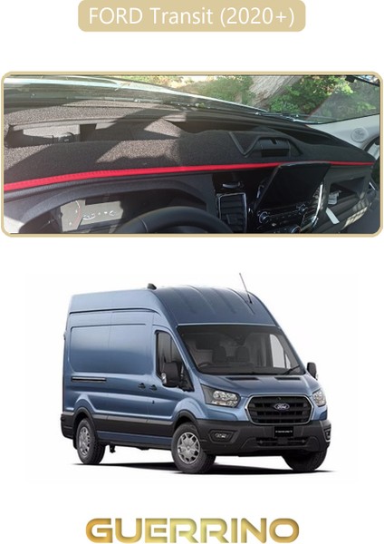 Ford Transit 2020+TORPİDO Koruma Halısı Bej Kenar