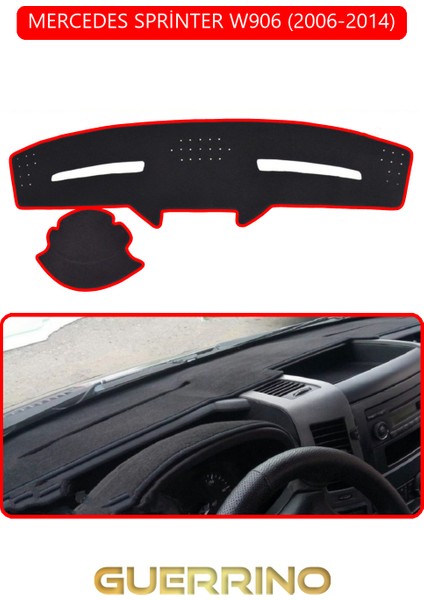 Mercedes Sprinter W906 2006-2014TORPİDO Koruma Halısı Kırmızı Kenar
