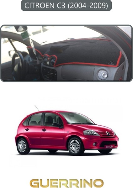 Cıtroen C3 2004-2009TORPİDO Koruma Halısı Gri Kenar