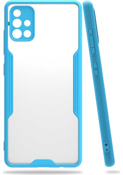Galaxy A51 Kılıf Hzrv Parfe Kapak-Mavi