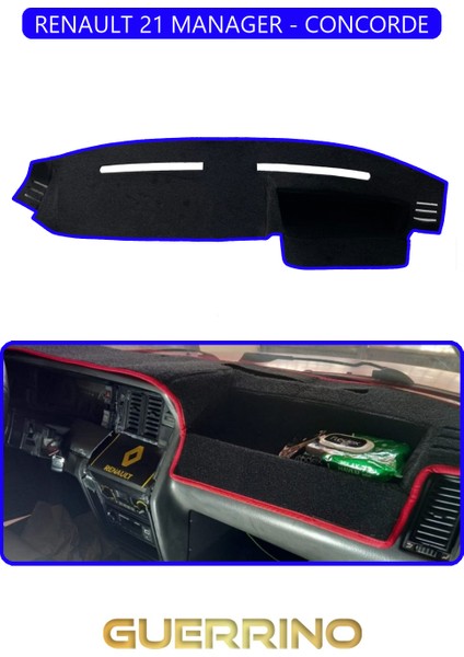 Renault 21 Manager - Concordetorpido Koruma Halısı Mavi Kenar