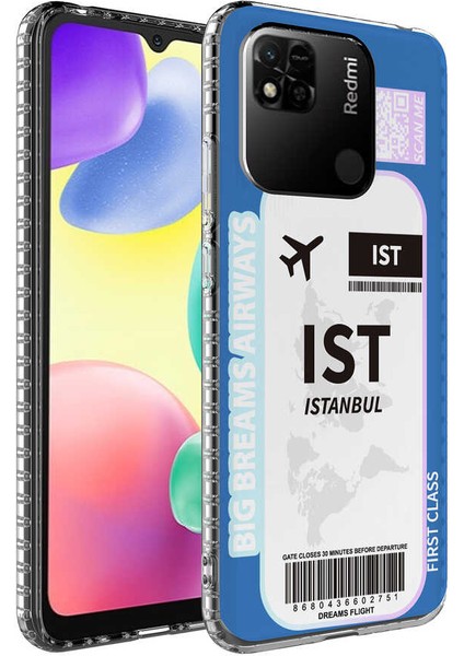 Xiaomi Redmi 10C Kılıf Airbag Kenarlı Renkli Desenli Silikon Hzrv Elegans Kapak-No4