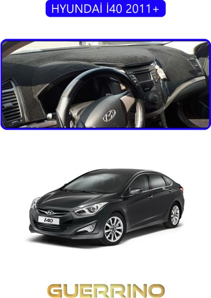 Hyundai I40 2011+ (I30 )Torpido Koruma Halısı Mavi Kenar