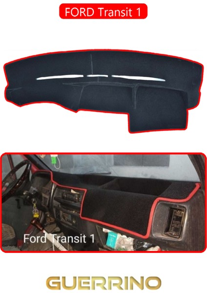 Ford Transit 1torpido Koruma Halısı Kırmızı Kenar