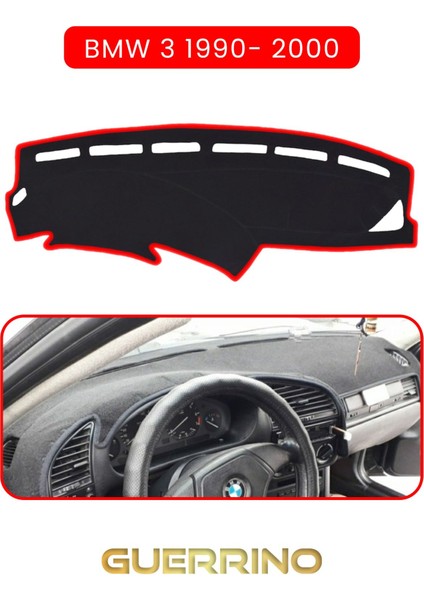 Bmw 3 1990-2000TORPİDO Koruma Halısı Kırmızı Kenar