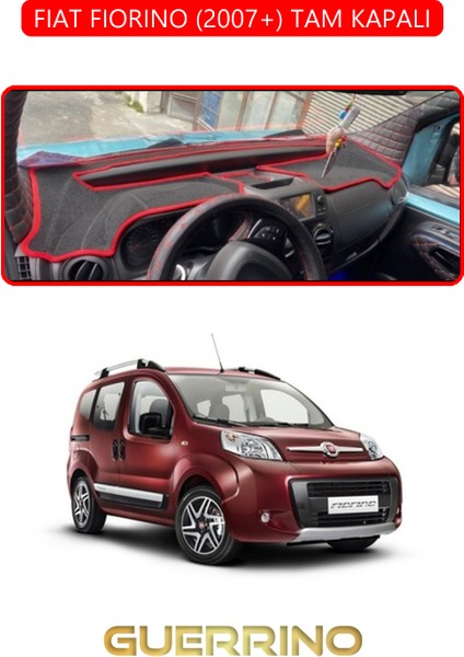 Fıat Fıorıno 2007+ Tam Kapalıtorpido Koruma Halısı Kırmızı Kenar