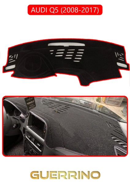 Audi Q5 2008-2017TORPİDO Koruma Halısı Kırmızı Kenar