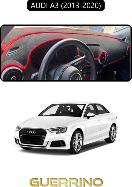 Audi A3 (2013-2020)TORPİDO Koruma Halısı Siyah Kenar