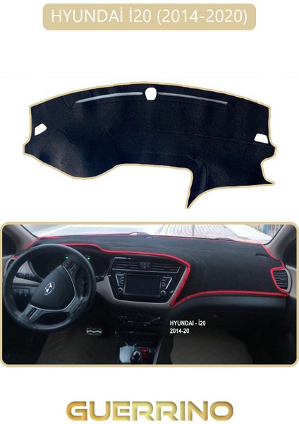 Hyundai I20 2014-2020TORPİDO Koruma Halısı Bej Kenar