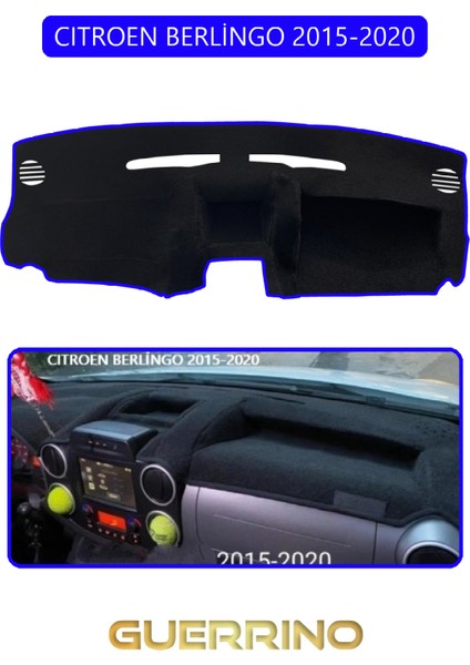 Cıtroen Berlingo 2015-2020TORPİDO Koruma Halısı Mavi Kenar