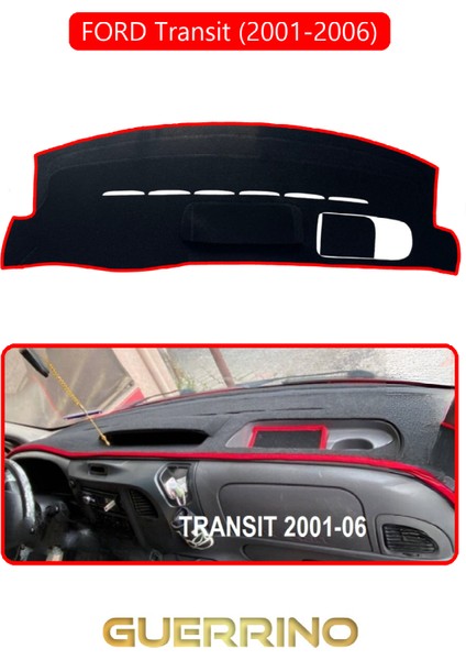Ford Transit (2001-2006)TORPİDO Koruma Halısı Kırmızı Kenar