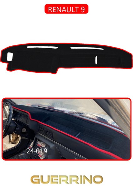 Renault 9 Torpido Koruma Halısı Kırmızı Kenar