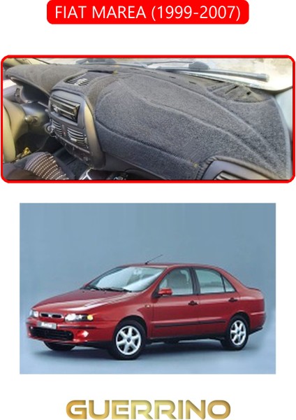 Fıat Marea 1999-2007TORPİDO Koruma Halısı Kırmızı Kenar