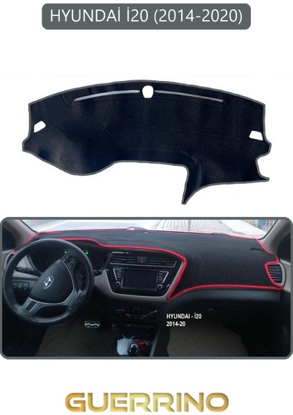 Hyundai I20 2014-2020TORPİDO Koruma Halısı Gri Kenar