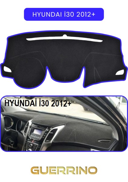 Hyundai I30 2012+TORPİDO Koruma Halısı Mavi Kenar
