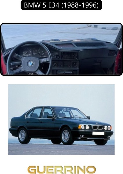 Bmw 5 E34 1988-1996TORPİDO Koruma Halısı Siyah Kenar