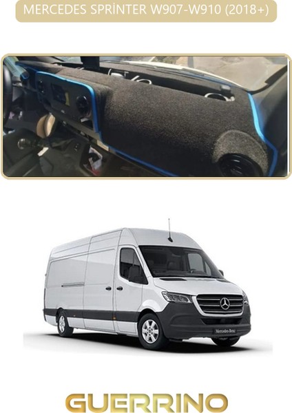 Mercedes Sprinter W907-W910 2018+TORPİDO Koruma Halısı Bej Kenar