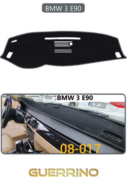 Bmw 3 E90TORPİDO Koruma Halısı Gri Kenar