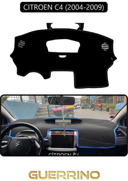 Cıtroen C4 2004-2009TORPİDO Koruma Halısı Siyah Kenar