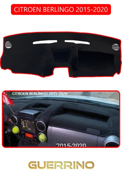 Cıtroen Berlingo 2015-2020TORPİDO Koruma Halısı Kırmızı Kenar