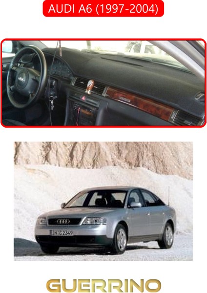 Audı A6 (1997-2004)TORPİDO Koruma Halısı Kırmızı Kenar