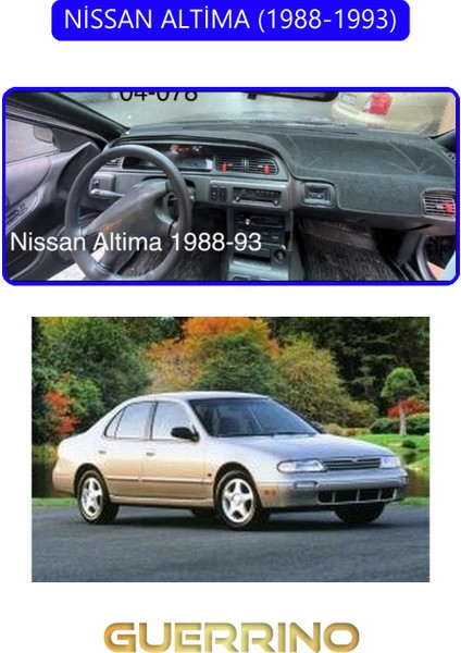Nissan Altima 1988-1993TORPİDO Koruma Halısı Mavi Kenar