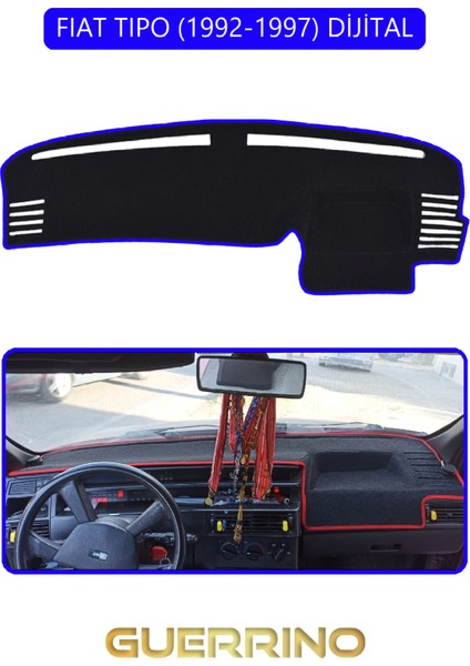 Fıat Tıpo 1992-1997 Modellerine Uygun Dijitaltorpido Koruma Halısı Mavi Kenar