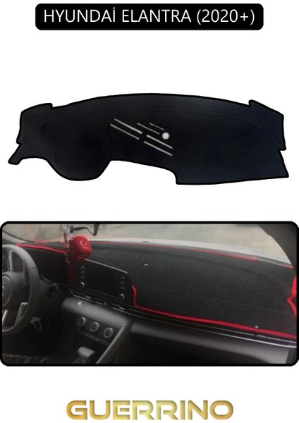 Hyundai Elantra 2020+TORPİDO Koruma Halısı Siyah Kenar