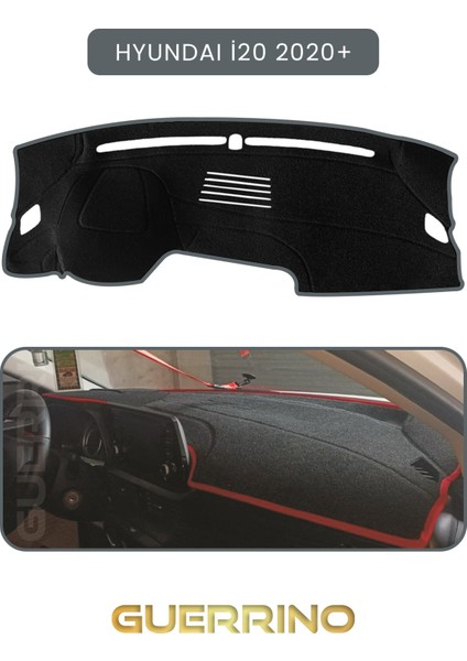 Hyundai I20 2020+TORPİDO Koruma Halısı Gri Kenar