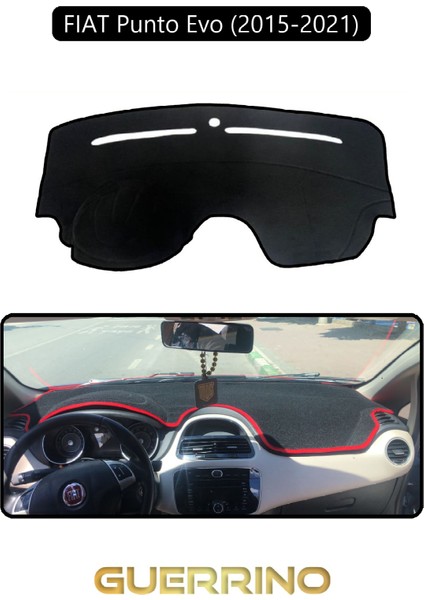 Fıat Punto Evo 2015-2021 Modellerine Uyguntorpido Koruma Halısı Siyah Kenar