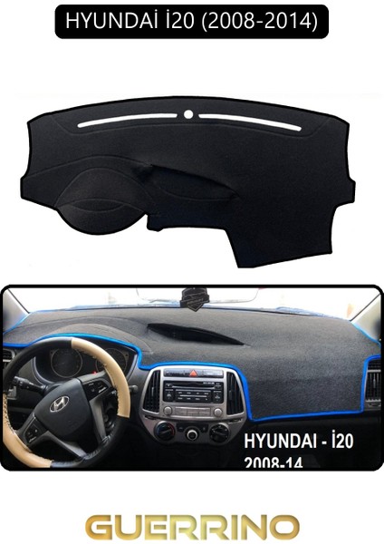 Hyundai I20 2008-2014TORPİDO Koruma Halısı Siyah Kenar