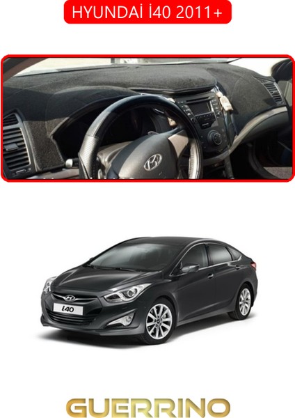 Hyundai I40 2011+ (I30 )Torpido Koruma Halısı Kırmızı Kenar