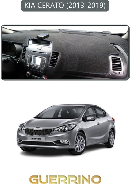 Kia Cerato 2013-2019TORPİDO Koruma Halısı Gri Kenar