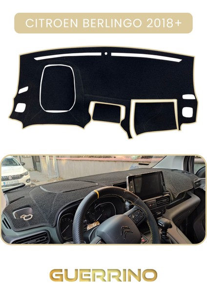 Cıtroen Berlingo 2018+TORPİDO Koruma Halısı Bej Kenar