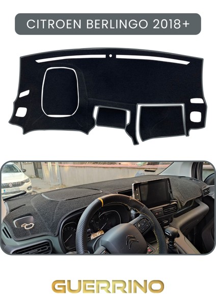 Cıtroen Berlingo 2018+TORPİDO Koruma Halısı Gri Kenar