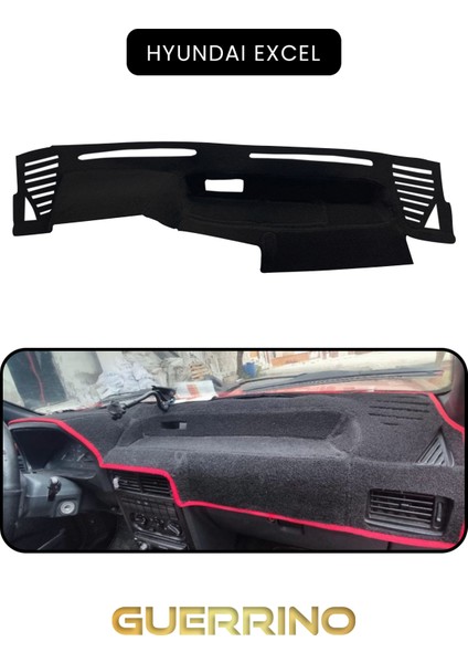 Hyundai Exceltorpido Koruma Halısı Siyah Kenar