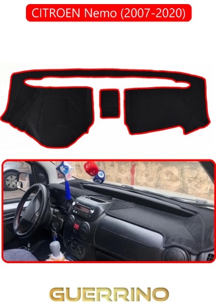 Cıtroen Nemo (2007-2020)TORPİDO Koruma Halısı Kırmızı Kenar